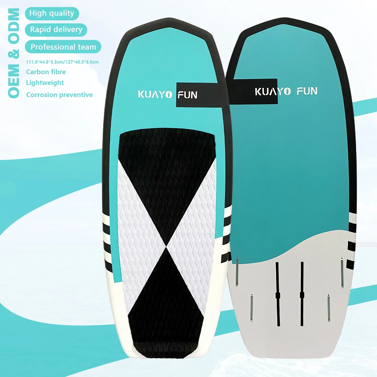 EPS Carbonfaser Grünes Skimboard Kiteboard Hydrofoil Wingfoil Foil Board für Wassersport und Surfen