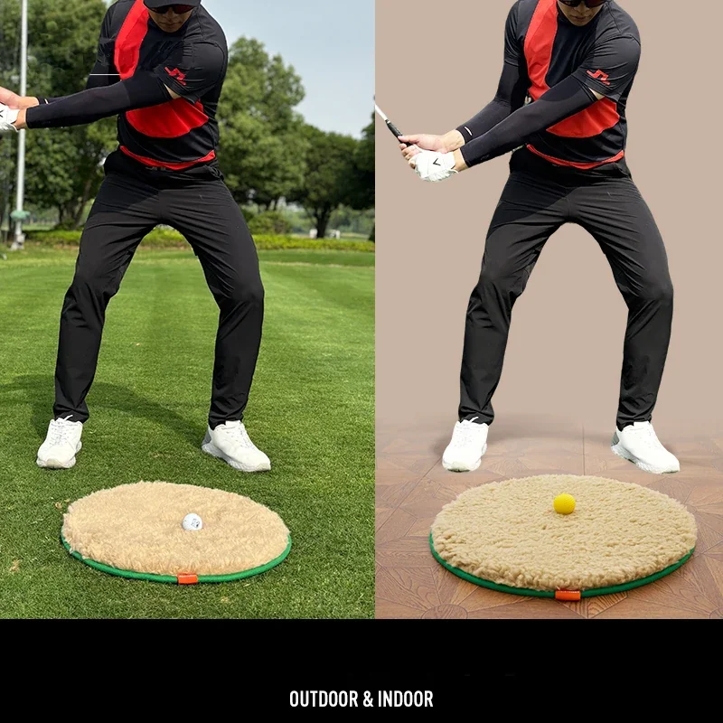Tapete de entrenamiento de swing de golf con simulador de búnker de arena - Manta de césped artificial de poliéster para golpear (interior/exterior)