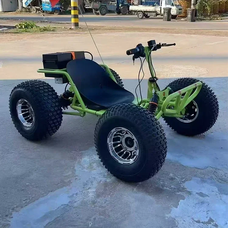 Karting électrique haute vitesse 1000 W 48 V pour la course sur circuit, pneus 8"/10", batterie longue autonomie