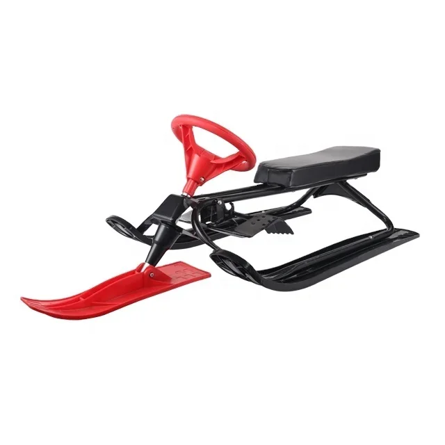 Dziecięcy skuter śnieżny z podwójnym hamulcem, sanki Snowracer – deska ślizgowa dla chłopców i dziewcząt (4+)