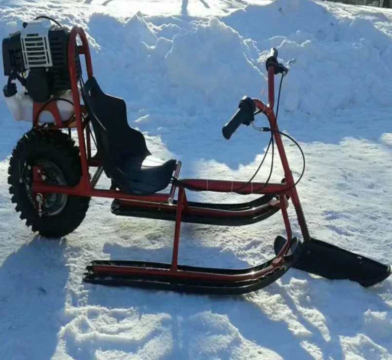 Minimoto de nieve biplaza con orugas para exteriores