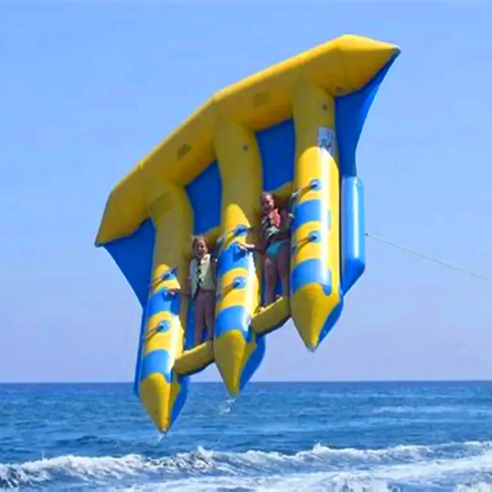 Barco banana volador inflable remolcable - Trineo acuático para 6-8 personas
