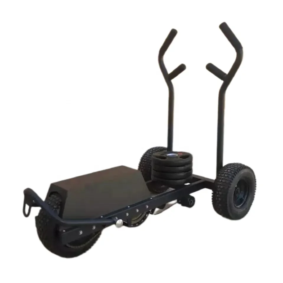 Resistance Sled with Wheels - Gym Sled Tank for Weightlifting
