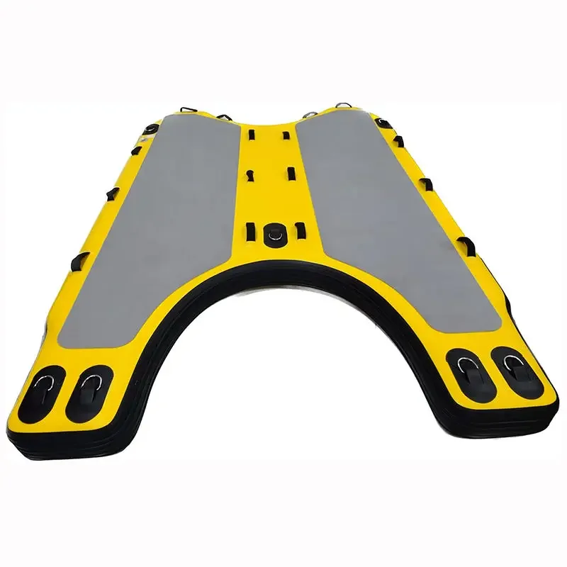 Trineo inflable de rescate hermético DWF de Design Factory Outlet: trineo portátil grande con EVA antideslizante para embarcaciones.