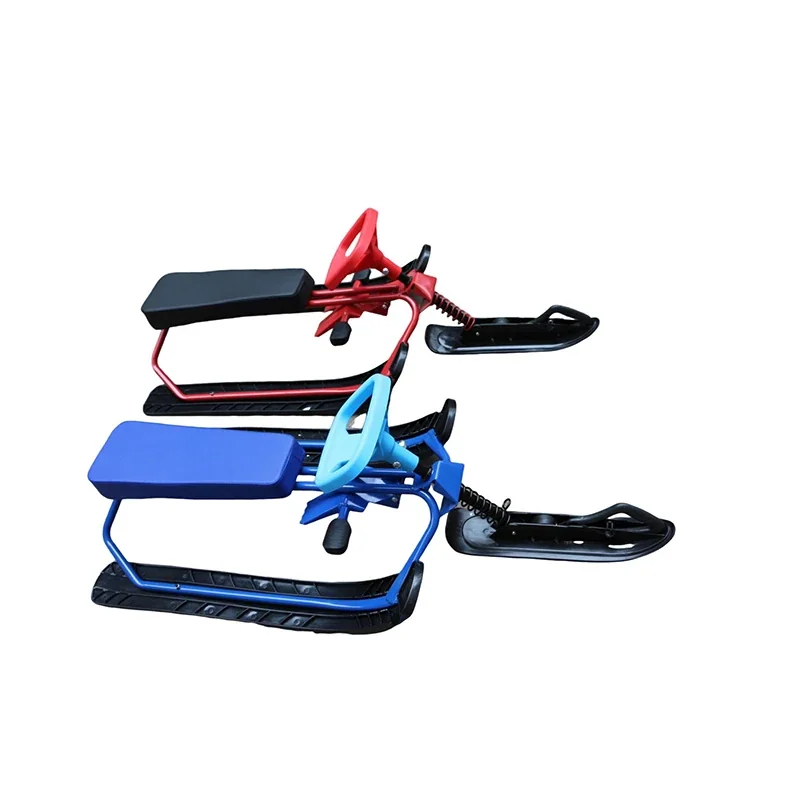 Kuuma suosittu 2024 lasten muoti muovinen lumikelkka jarruilla aikuisille ja talvihiihtäjille - ulkoilulelu