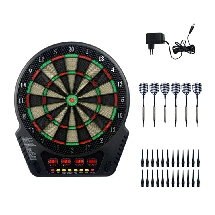Penpen Professional LED-Display Elektronische Dartscheibe - Inklusive 6 Darts & 24 Ersatzspitzen - Kompatibel mit allen Adaptertypen