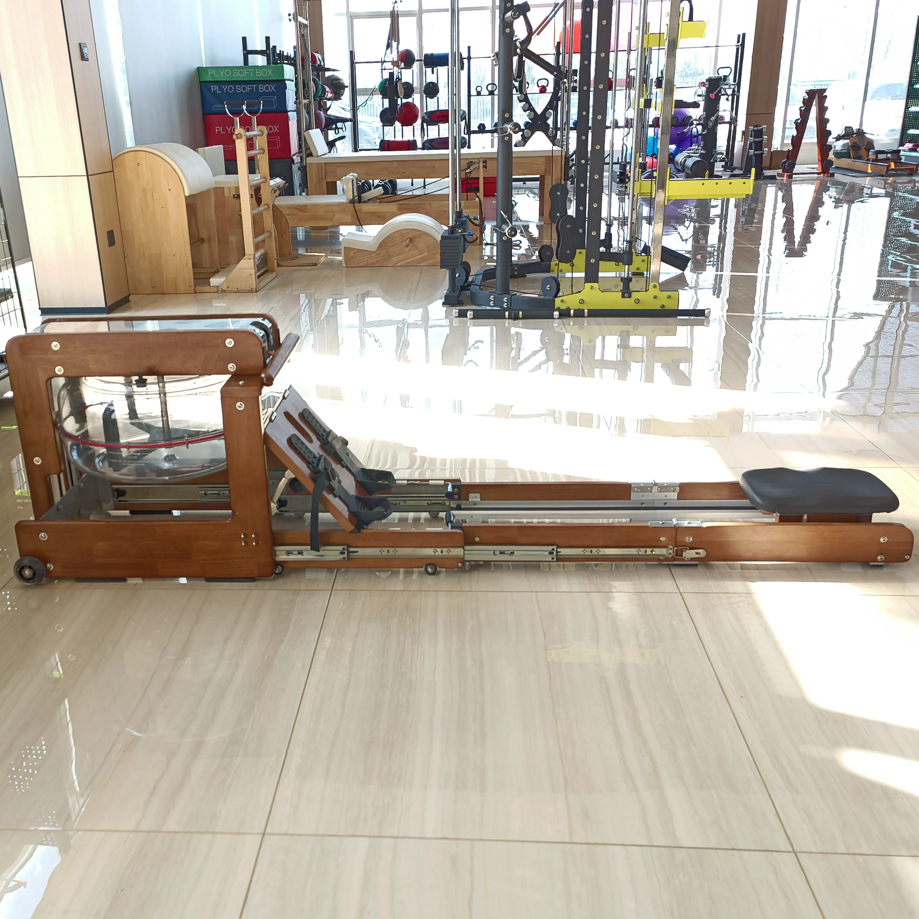 Water-Resistant Multifunctional Fitness Rower Machine Indoor Rowing