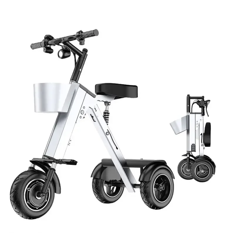 Portable Folding 3-Wheel Electric Scooter - Lightweight Aluminum Alloy