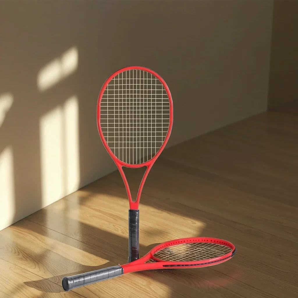 Customized Logo Lightweight Tennis Racquet with Durable Carbon Fiber and Nylon Net