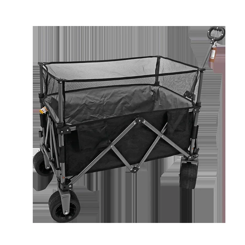 Metal Foldable Rim Storage Cart for Outdoor Sports Training (Football, Basketball, Volleyball)