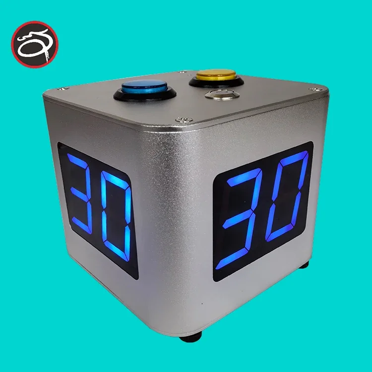 Minuteur automatique de luxe QINLONG pour Texas Hold'em - Métal, 30/40/45/60/90 secondes