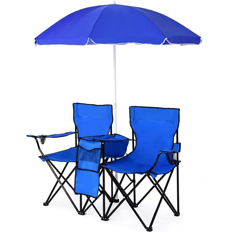 Silla de playa y camping plegable portátil de metal con logotipo personalizable