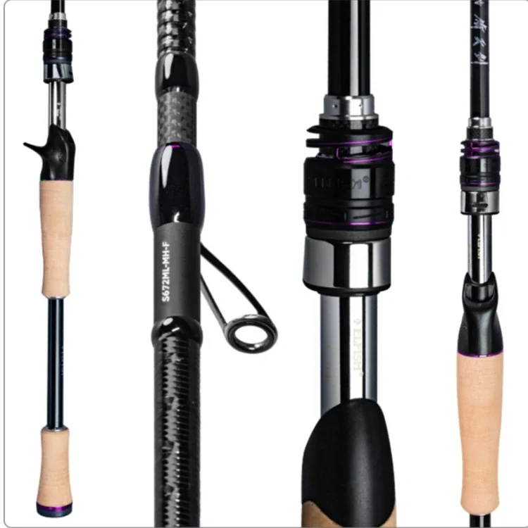 High Sensitivity 1-Piece/2-Piece Fishing Rod with Toray Carbon, Fuji SIC Guides & Fast Action Cork Handle - Ideal for Sea Fishing
