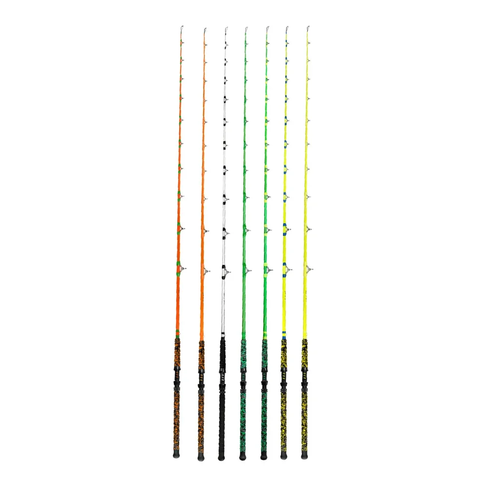 Caña de pescar siluro MH de 7'6" de alta resistencia, de una sola pieza, con anillas de acero inoxidable, capacidad de 60 lb para pesca en ríos y lagos.