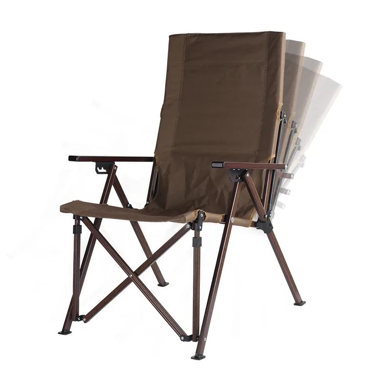 Korea Adjustable Backrest Folding Recliner Camping Chair for Fishing & Picnics