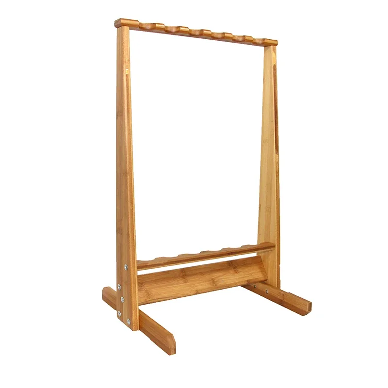 Support Selco pour 6 queues de billard en bois massif - Grand support de rangement pour cannes à pêche