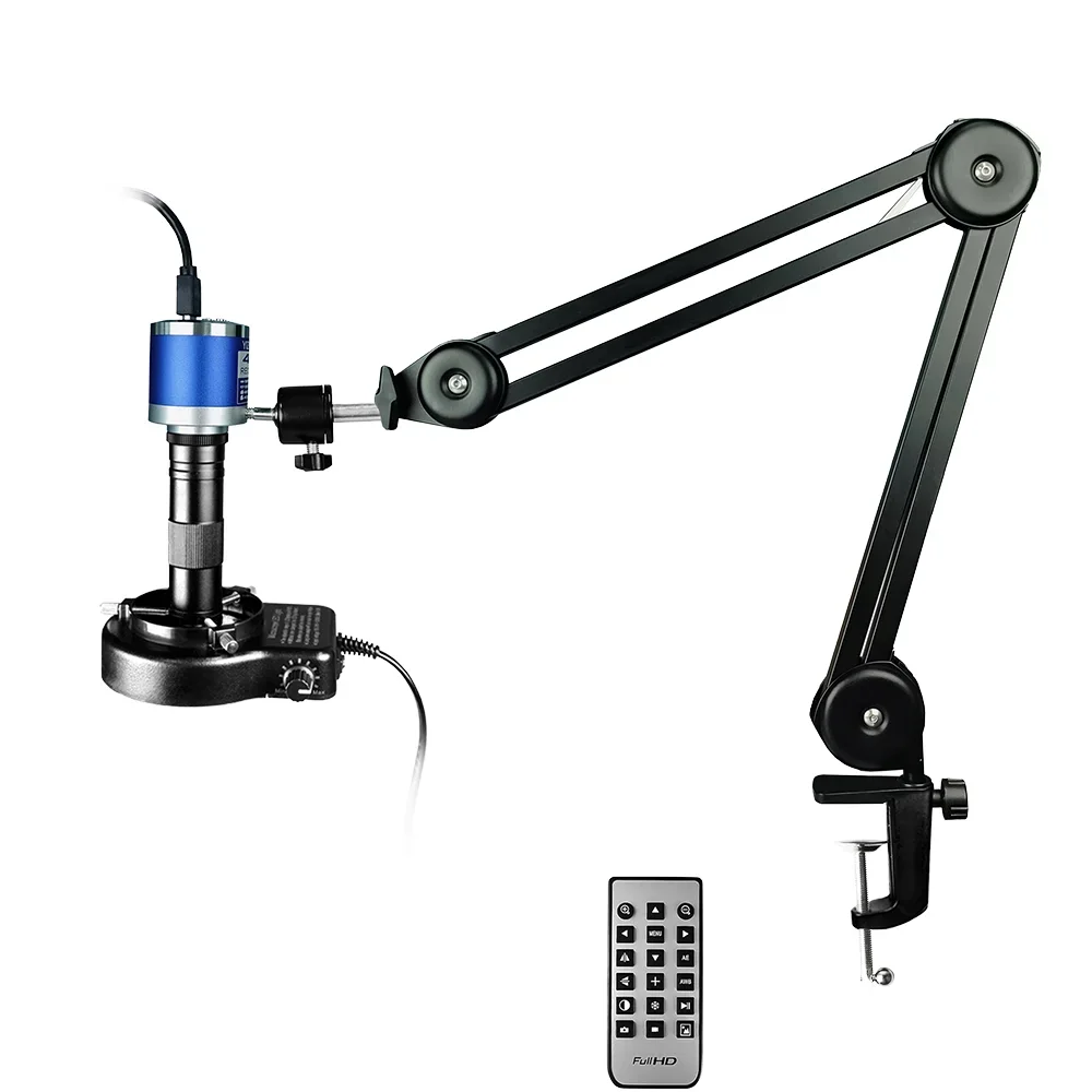 Monokularowy mikroskop z 150-krotnym zoomem, kamerą 4K 48 MP, wyjściem typu C, rozdzielczością 3840 x 2160, pamięcią na kartę TF