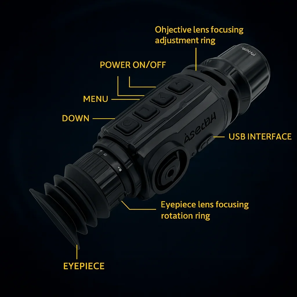 TS219 Wärmebild-Jagdfernrohr: Hochauflösendes Nachtsichtmonokular für die Beobachtung von Wildtieren und Outdoor-Aktivitäten