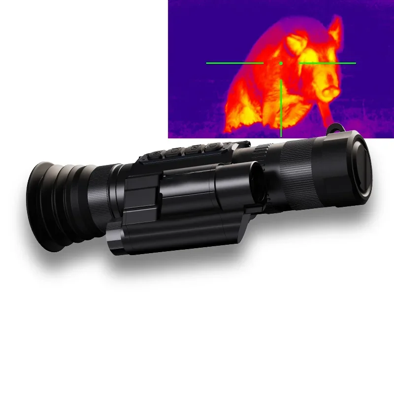 Mira de caza con imagen térmica OEM al por mayor - Mira monocular térmica con telémetro láser