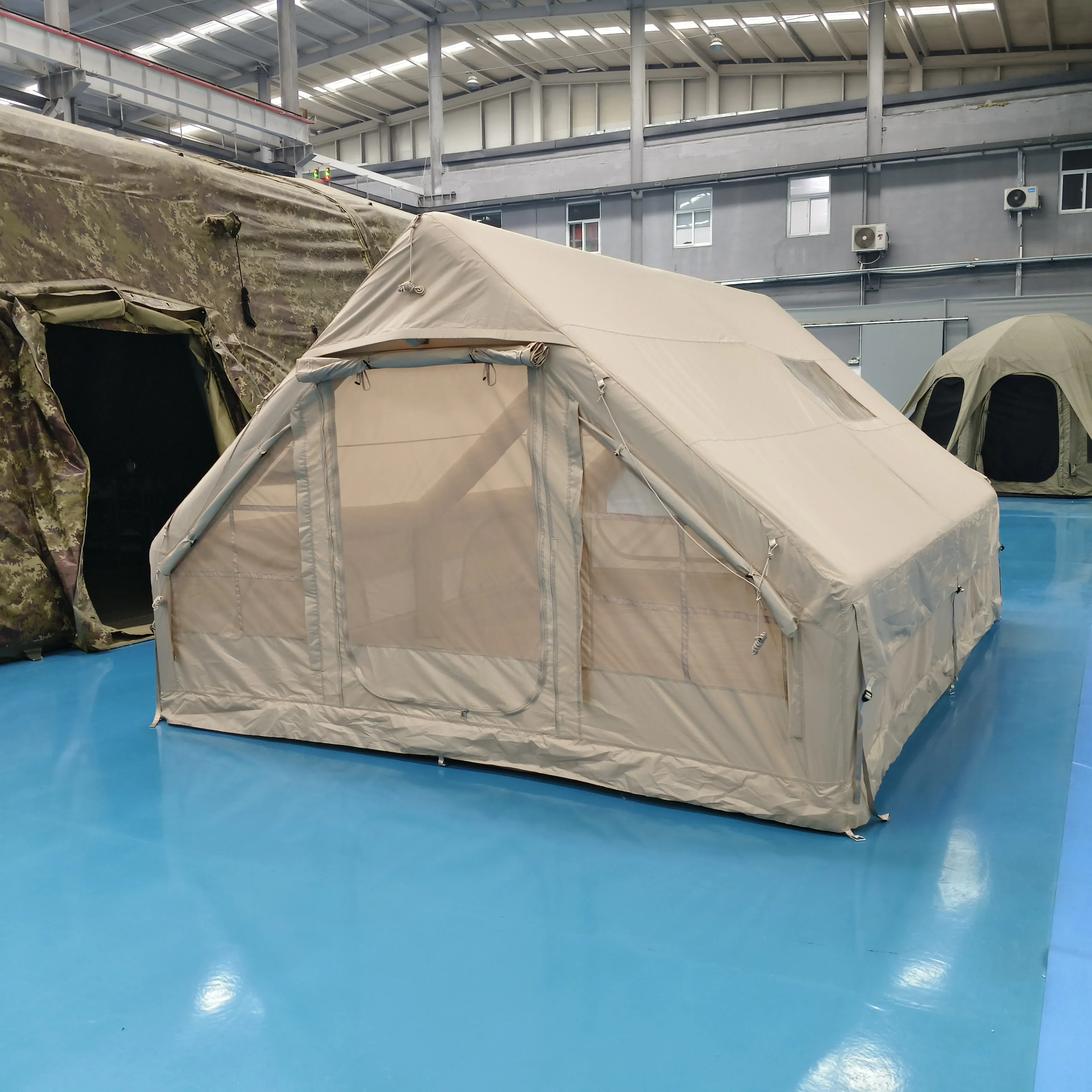 Großes, wasserdichtes, aufblasbares 2-Raum-Zelt – Modell 2023 – Anpassbar für mehrere Gäste