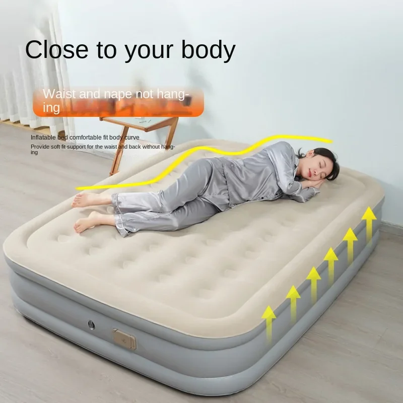 Colchón inflable automático individual moderno - Cama Totoro de doble grosor, portátil y plegable, ideal para el hogar y camping