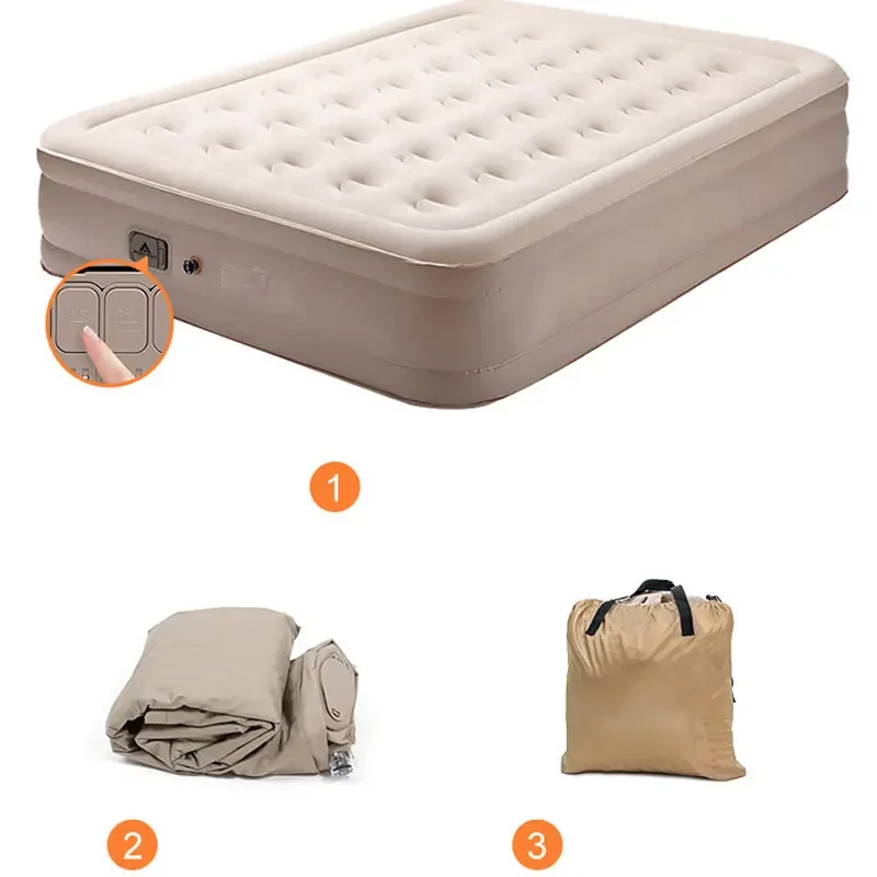 Matelas gonflable automatique ergonomique pour une personne avec pompe intégrée - Matelas autogonflant pour une utilisation en extérieur, pliable