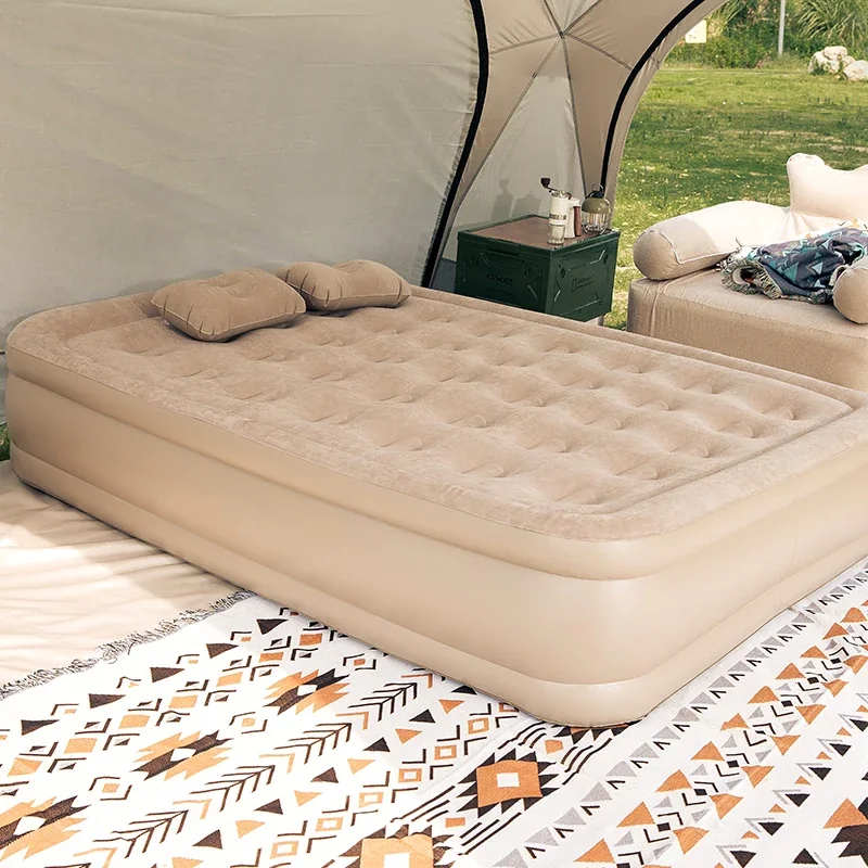 Podwójny śpiwór dmuchany Super Tribe - składany materac dmuchany do użytku wewnątrz i na zewnątrz