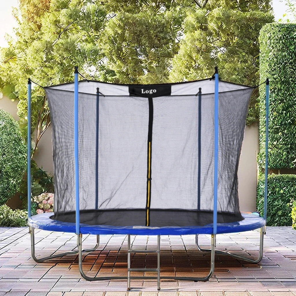 Zoshine 8 FT Rectangle Trampoline Enclosure Net - Unisex PVC Plastic - Outdoor Gymnastics Training, Kids' Jumping Foam Trainer