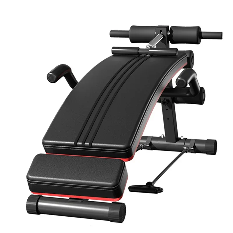 Banco de abdominales ajustable y multifuncional para gimnasio y entrenamientos en casa.