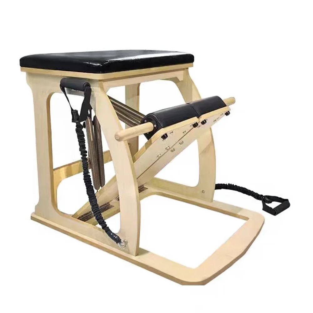 Máquina de Pilates Reformer de estudio de yoga equilibrado con cuerpo de madera de arce y silla Wunda
