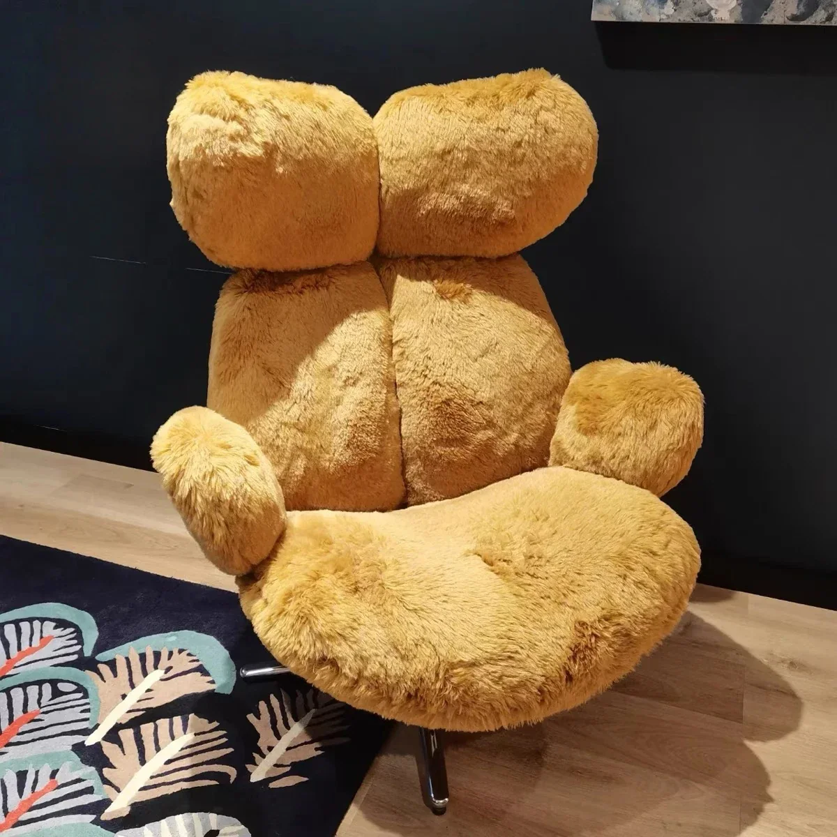 Fauteuil design moderne Rochburg pour salon, bureau ou réception - Revêtement en tissu pivotant