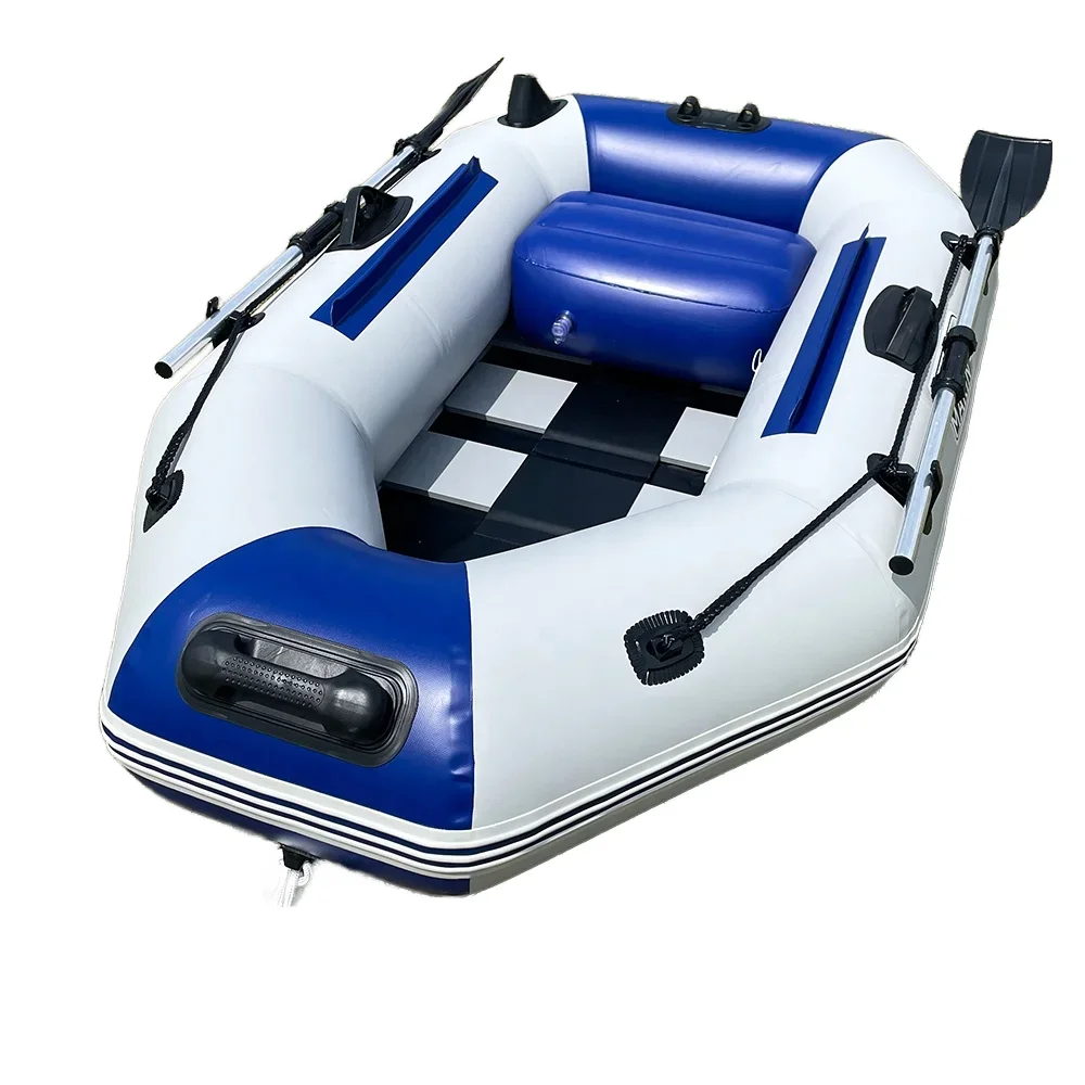 Ilmatäytteinen kalastuskajakki sälepohjalla - PVC-kanootti, sisältää melan ja pumpun driftaukseen, koskenlaskuun, surffaukseen ja soutuun