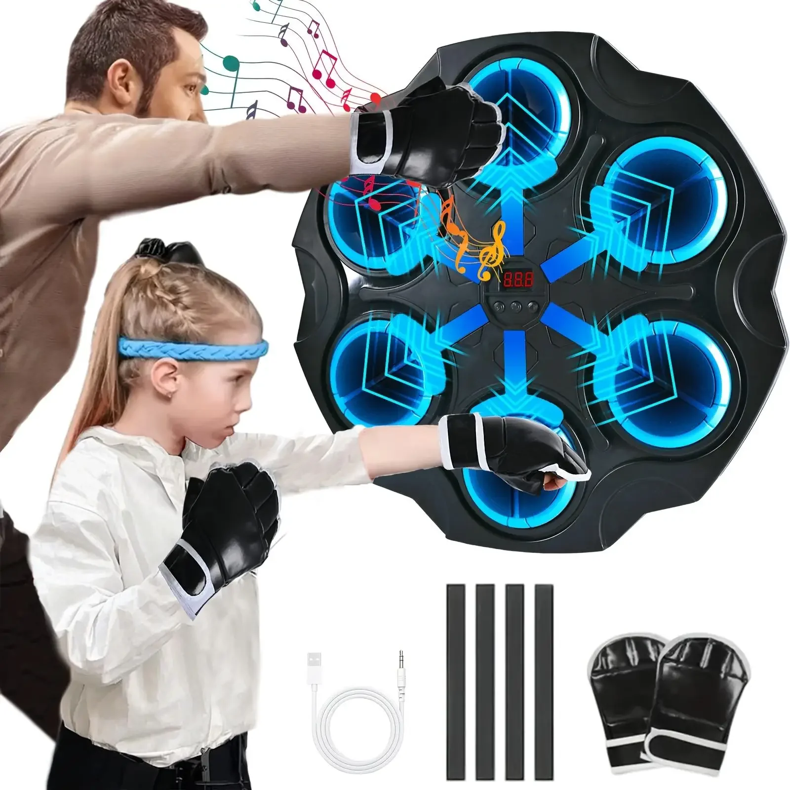 Electronic Smart Music Boxing Target for Kids - Rhythmic Wall Trainer & Stress Relief