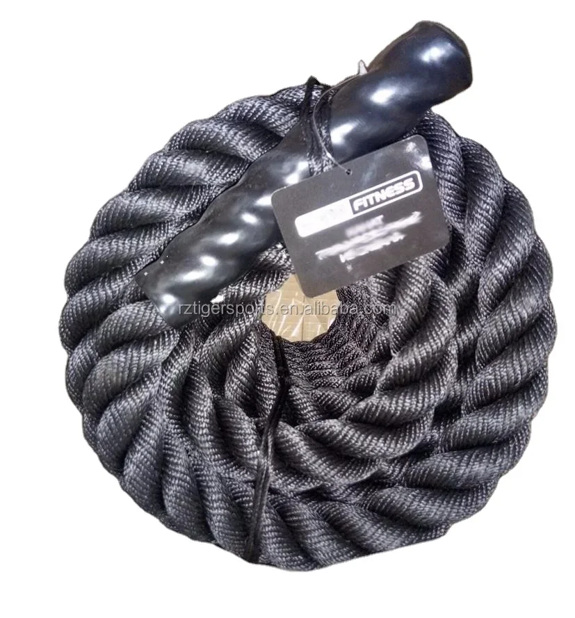 Black Battle Ropes - Gym Fitness