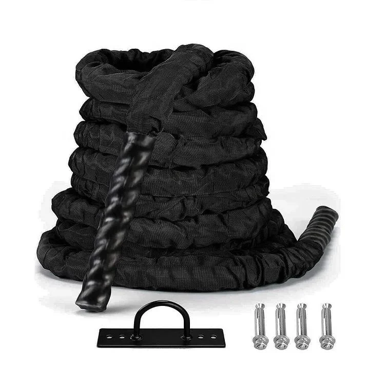 Red Battle Ropes - Nylon Cover Gym Fitness Training - Wholesale