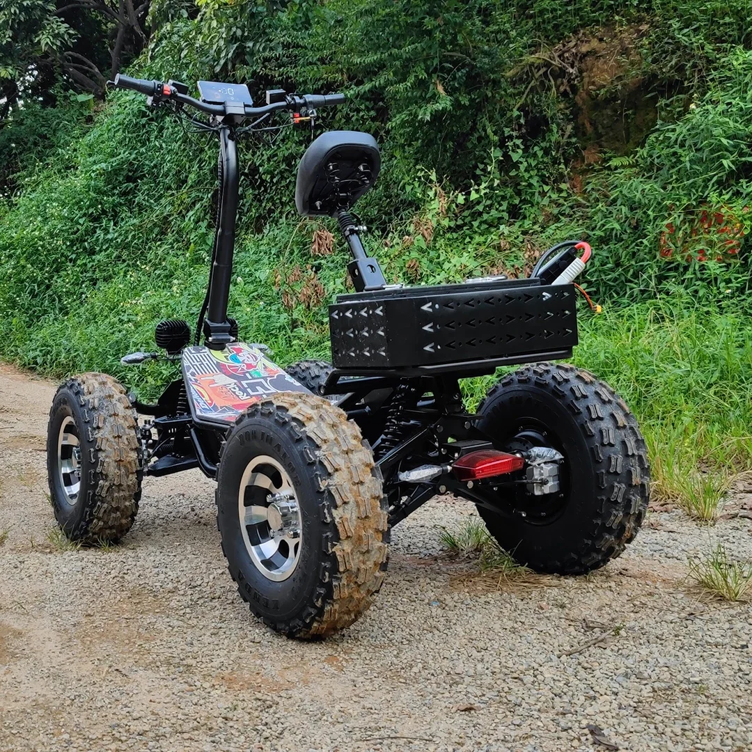 Quad électrique avec moteur de 10 000 W, suspension intégrale, freins à huile, système 60 V, 4 roues