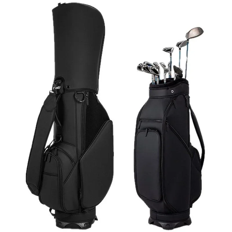 Bolsa de golf impermeable de PU personalizable para 14 palos - Blanco/Negro/Gris