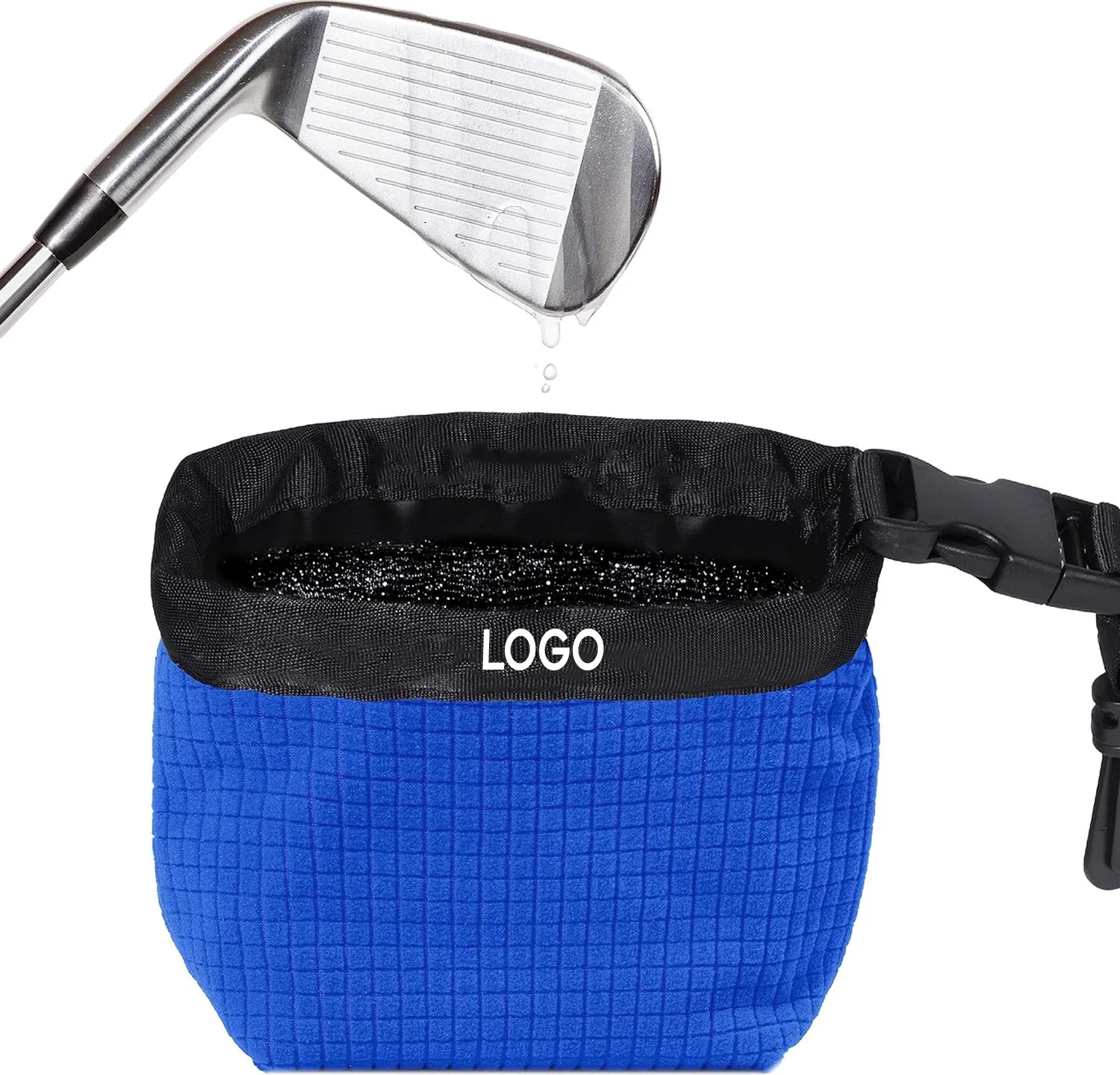 Bolsa multifuncional para limpiar pelotas de golf: bolsa portátil para limpiar palos y pelotas de golf con toalla deportiva.