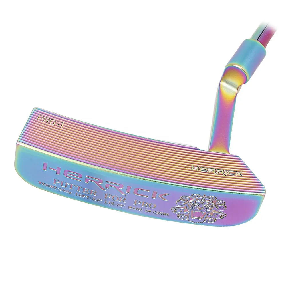 Putter de golf personalizado de hierro dulce 1020, fresado CNC y chapado en PVD