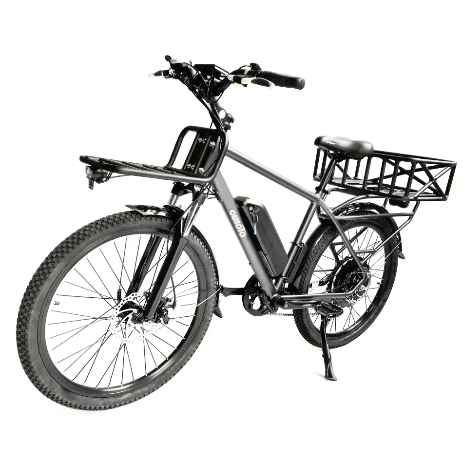 Bicicleta eléctrica de carga de larga distancia, la más vendida en EE. UU. - Bicicleta eléctrica de alta resistencia, 48 V, 500 W/750 W, 26" para hombre