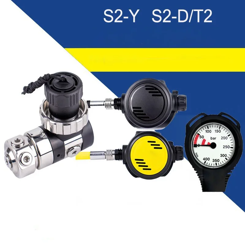 Oceanic Equipment Balanced Piston Regulator Set BCD Scuba Diving Regulator with Submersible Gauge