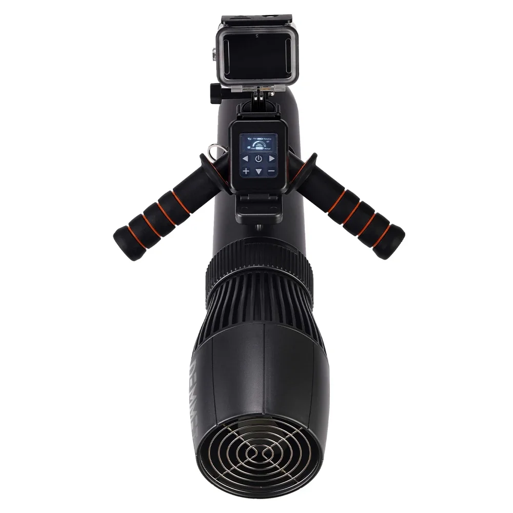 Zdalnie sterowany, zanurzalny elektryczny ster strumieniowy do nurkowania swobodnego, surfingu i snorkelingu (SUP) – 3–9 km/h