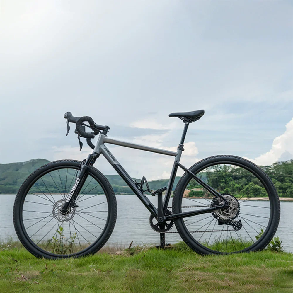 Vélo de route professionnel en aluminium, roues 29" 700c, 12 vitesses, freins à disque hydrauliques, suspension