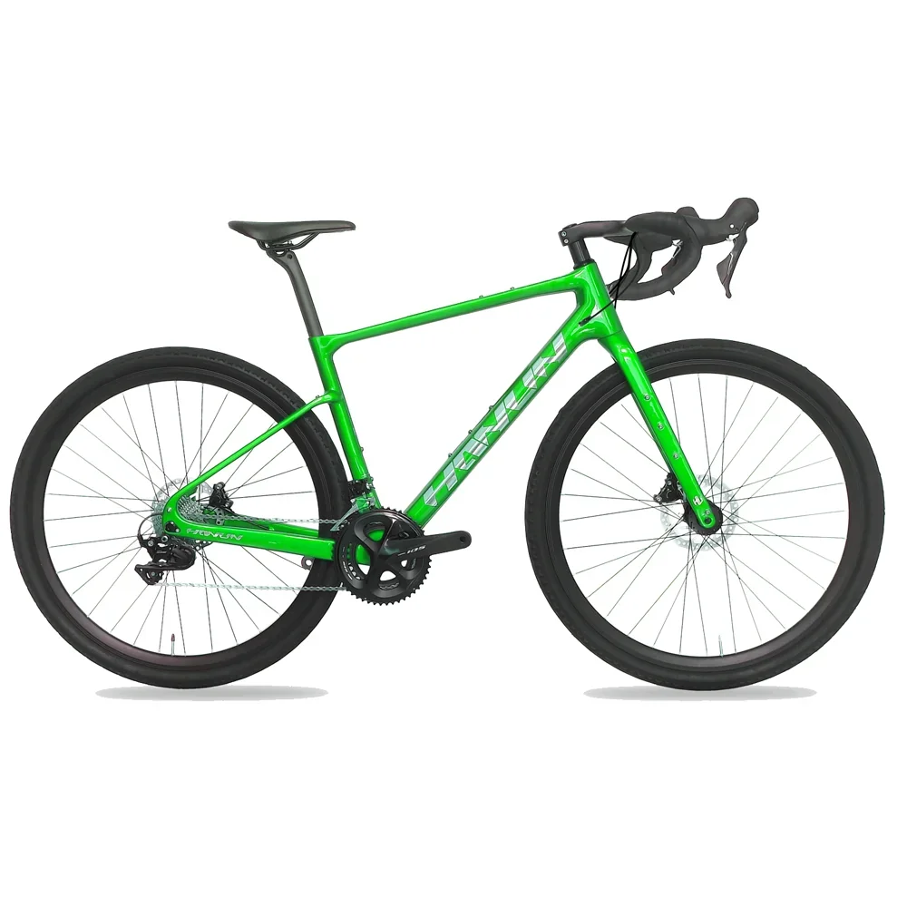 Rower szosowy/szutrowy T700 z włókna węglowego z konfigurowalną ramą