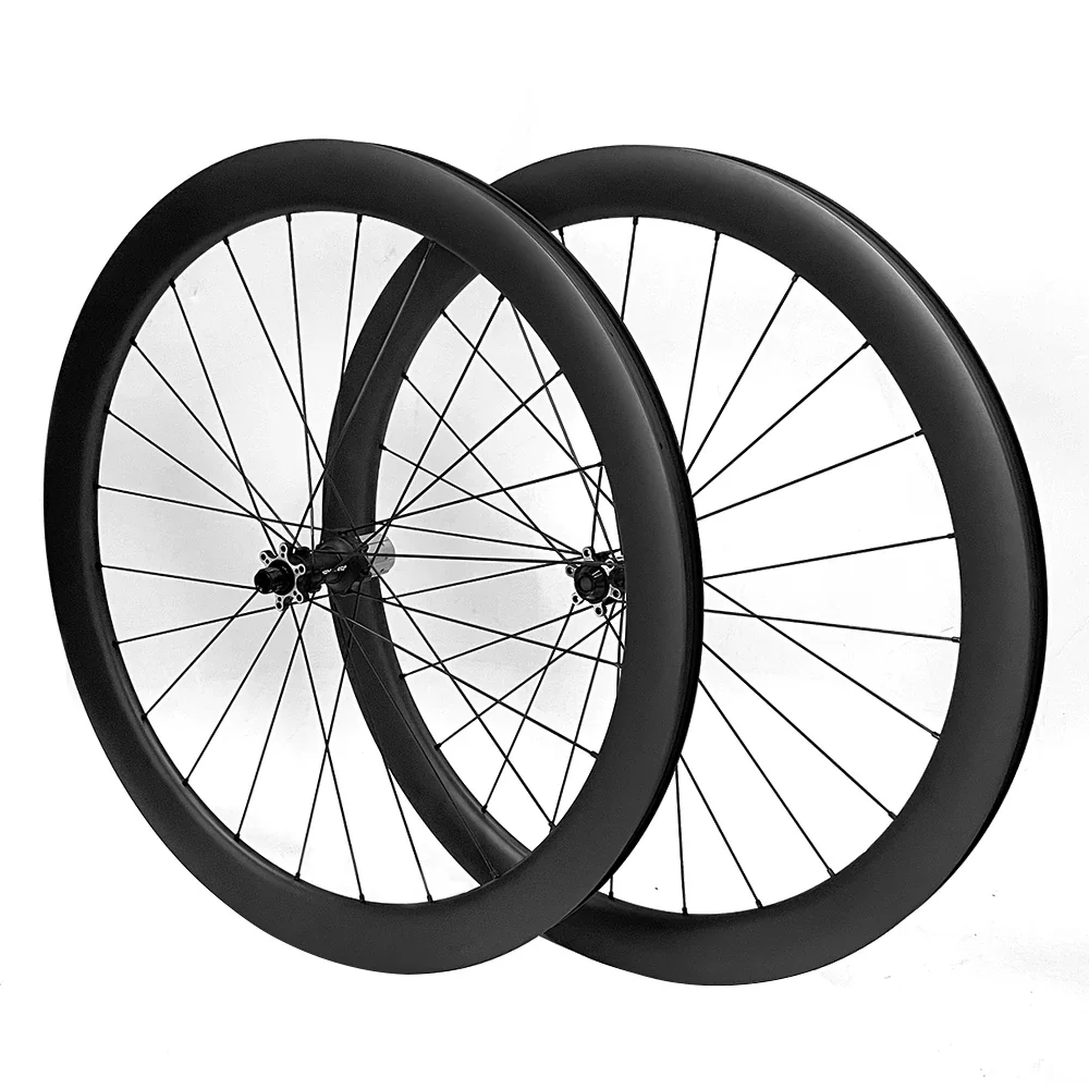Ruedas de bicicleta de fibra de carbono UD 700C 2024 con freno de disco, llantas sin cámara de 50 x 28 mm para bicicletas de carretera