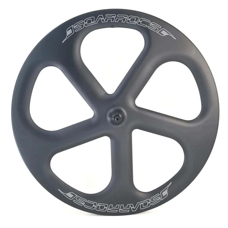 Zestaw kół SoarRocs 700C 25 mm szerokości, rurowe, przednie, do roweru torowego, 5 szprych, ultralekkie, karbonowe (900 g)